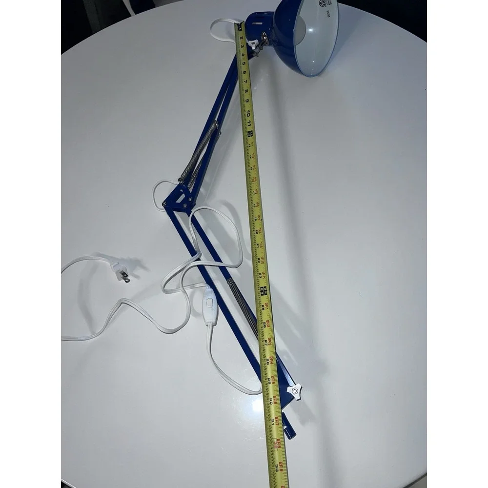 Vintage Underwriters Laboratories Blue Folding Lamp Retro Decor Industrial Light